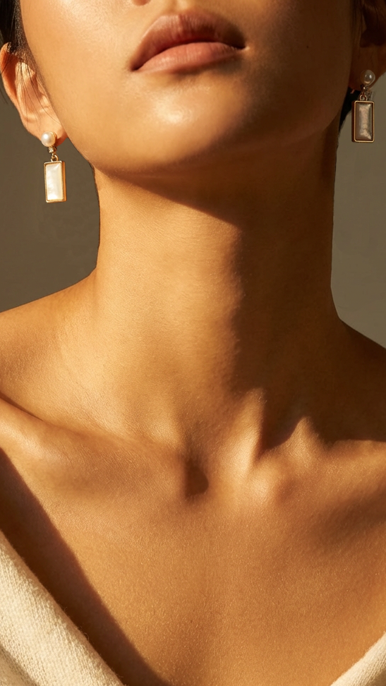 Rectangular Pearl Drop Earrings – Quiet Luxury for Daily Wear