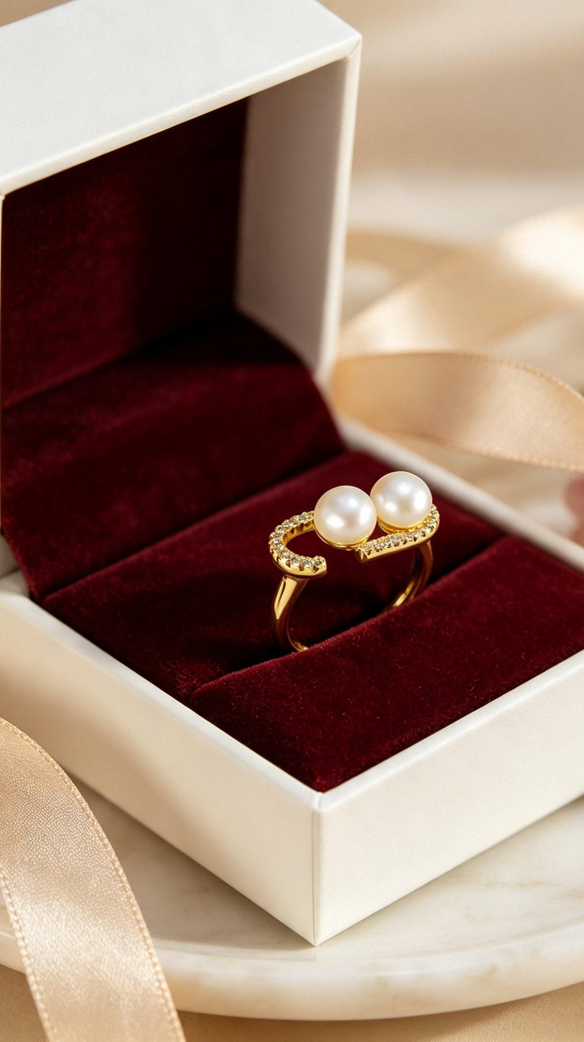 The C-Shape Pearl Ring That Completes Every Outfit