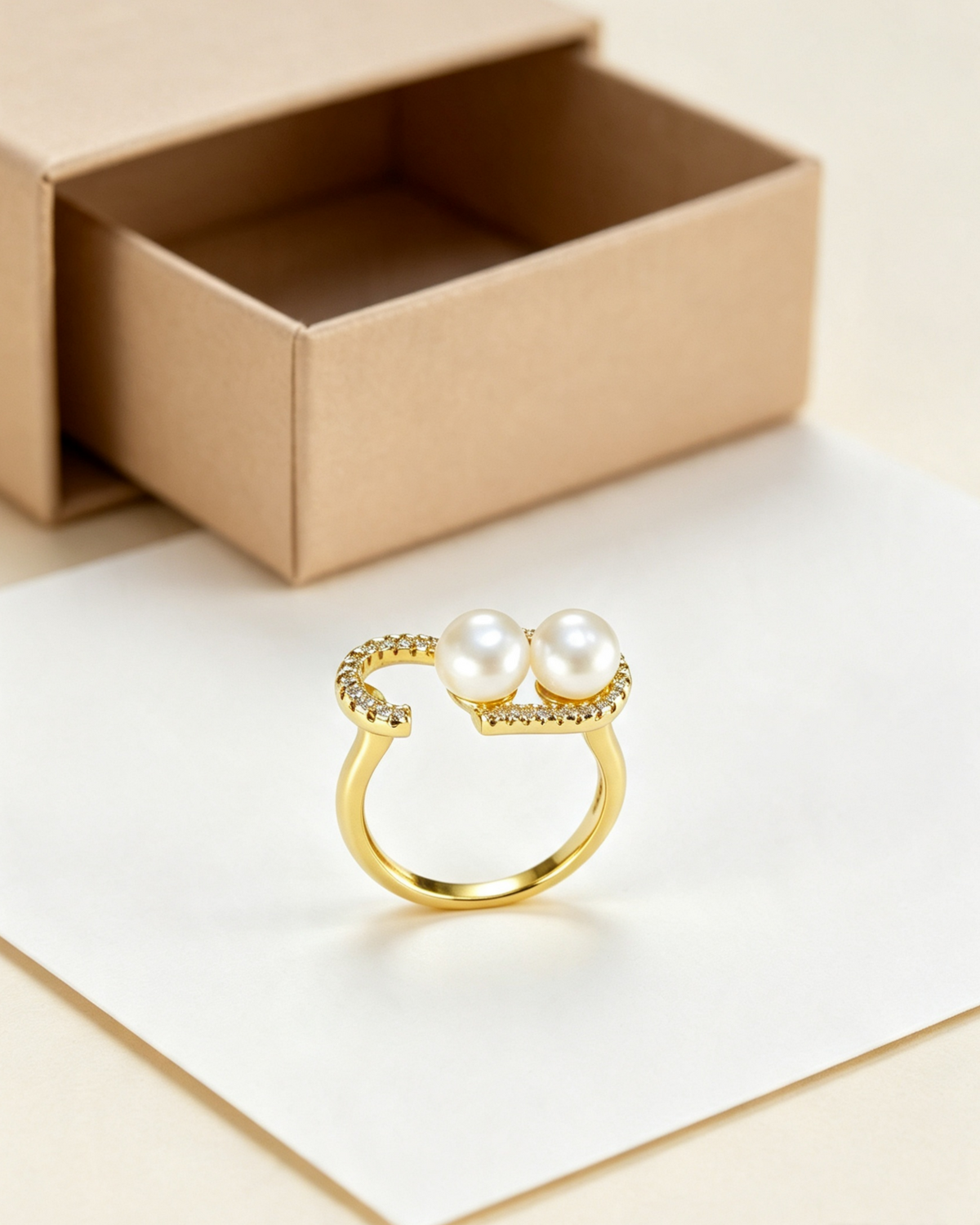 The C-Shape Pearl Ring That Completes Every Outfit