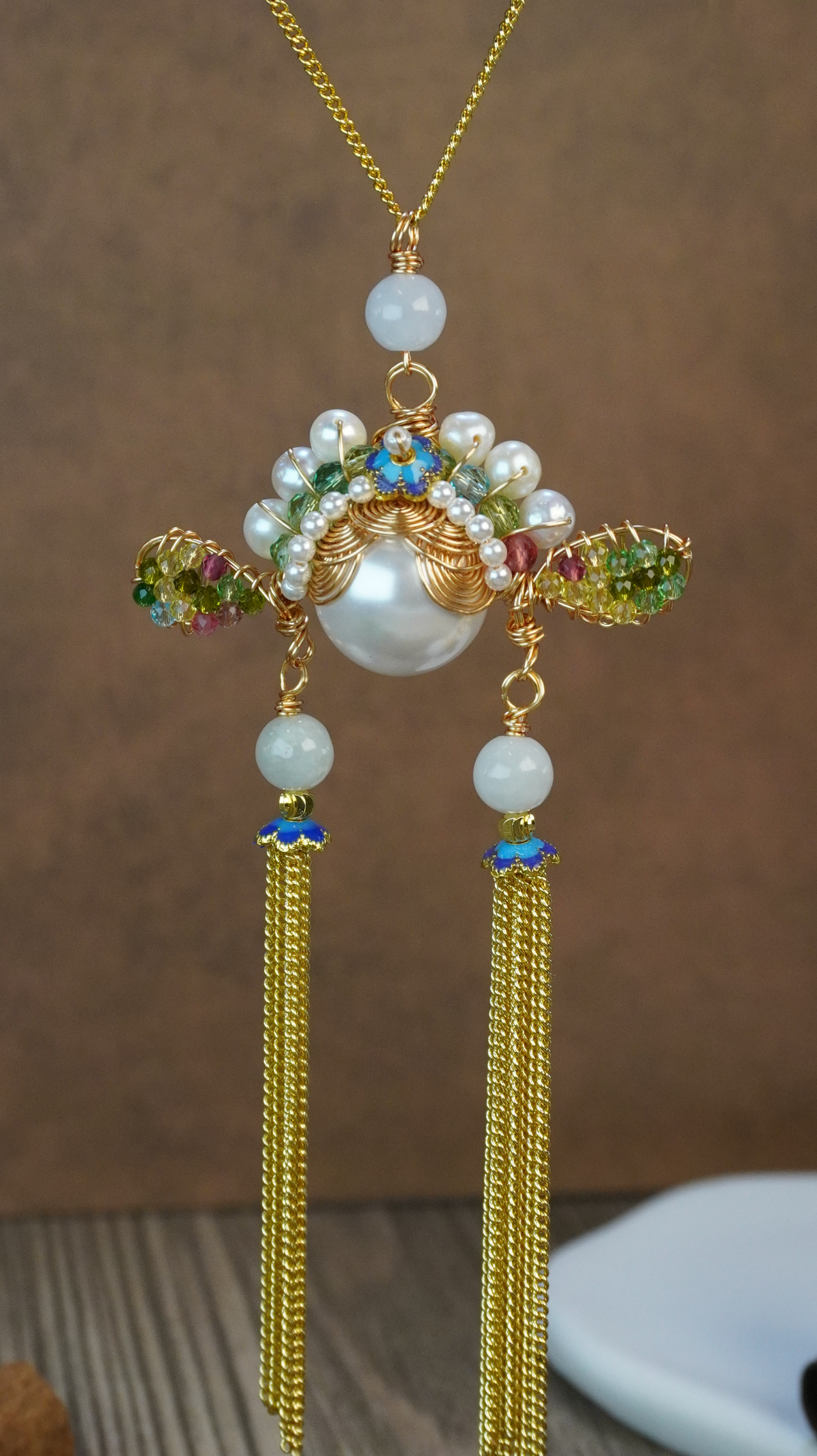 Antique Chinese Opera Pendant – Handcrafted